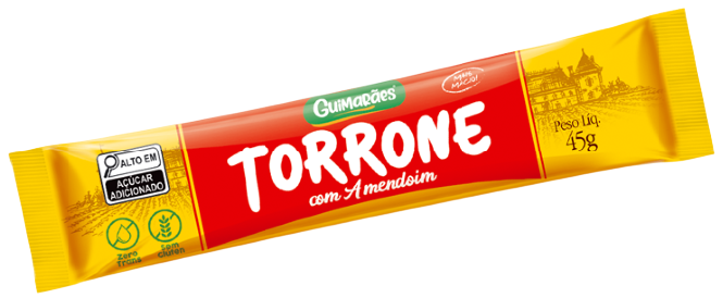 Embalagem de Torrone com Amendoim 45g