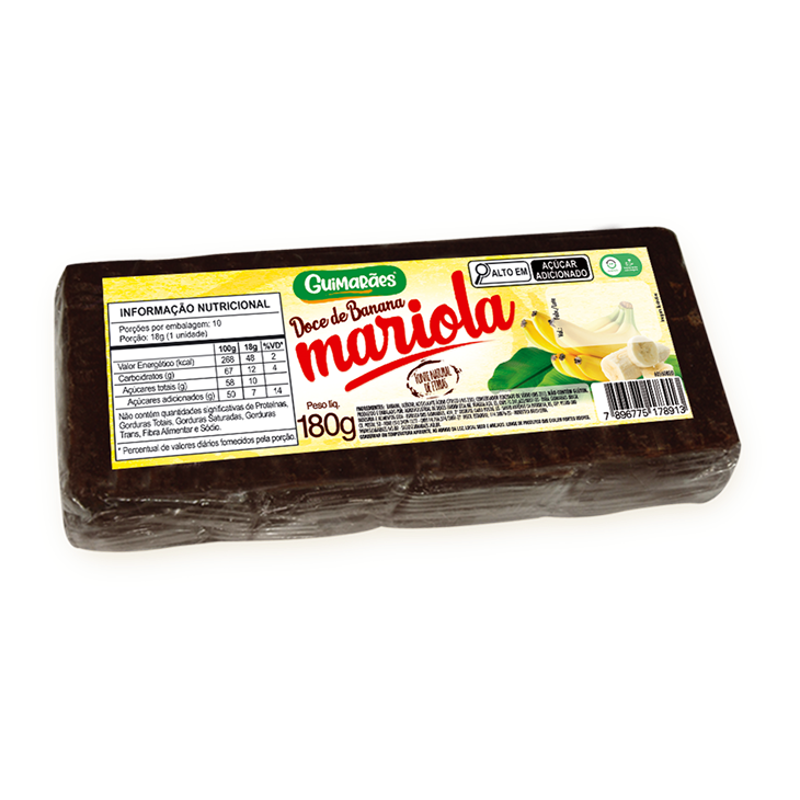 Embalagem de Mariola Doce de Banana 180g
