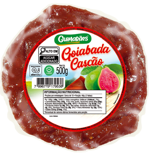 Embalagem de Goiabada Cascão 500g