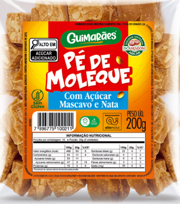 Embalagem de Pé de Moleque com Nata 200g